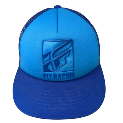Fly Racing Snapback Mesh Back Trucker Hat Blue One Size Yupoong
