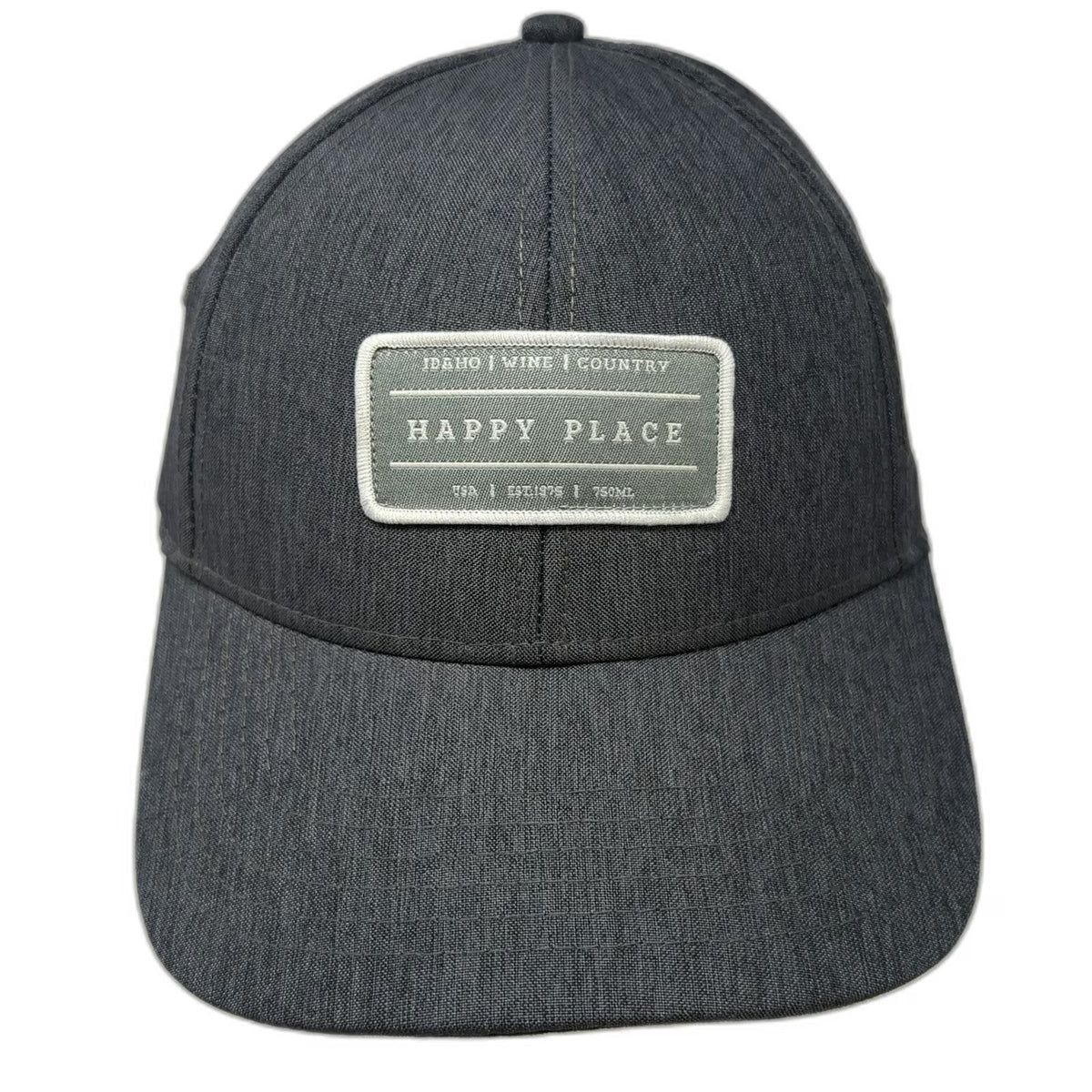 Mercantile 12 Baseball Cap Gray One Size Idaho Wine Country Happy Place Hat