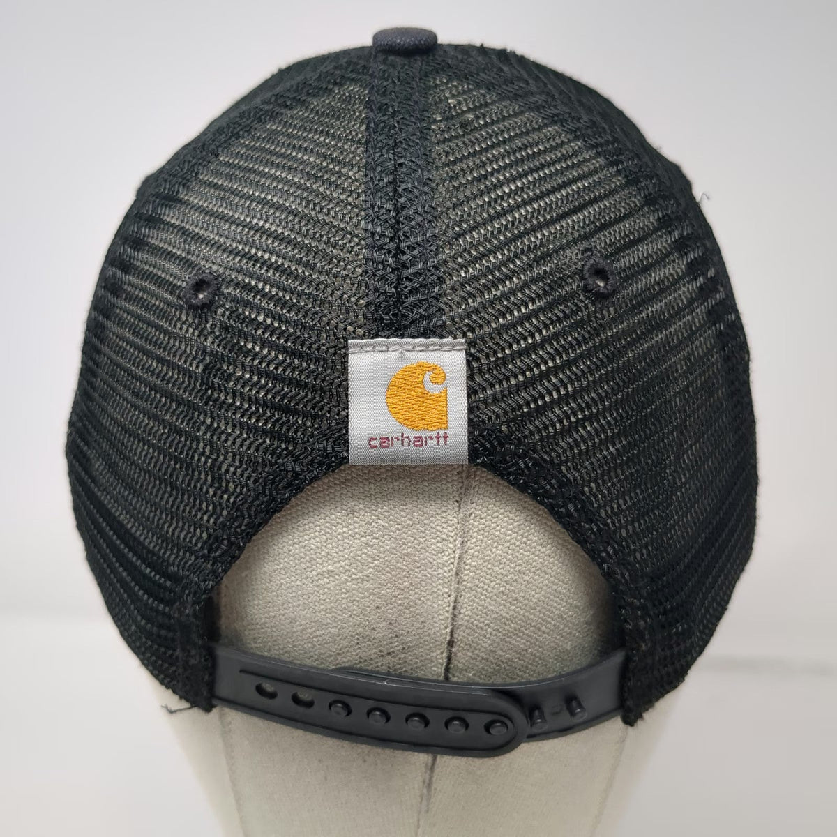 Carhartt Trucker Hat Black L Mesh Back Bleached Snapback Embroidered hat