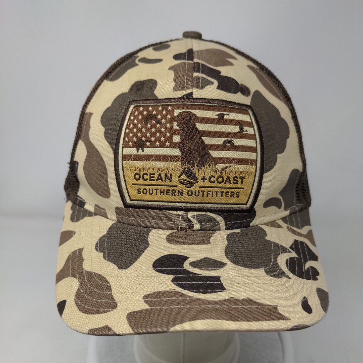 Ocean Coast Southern Outfitters Slideback Trucker Hat Camouflage OS Patriotic
