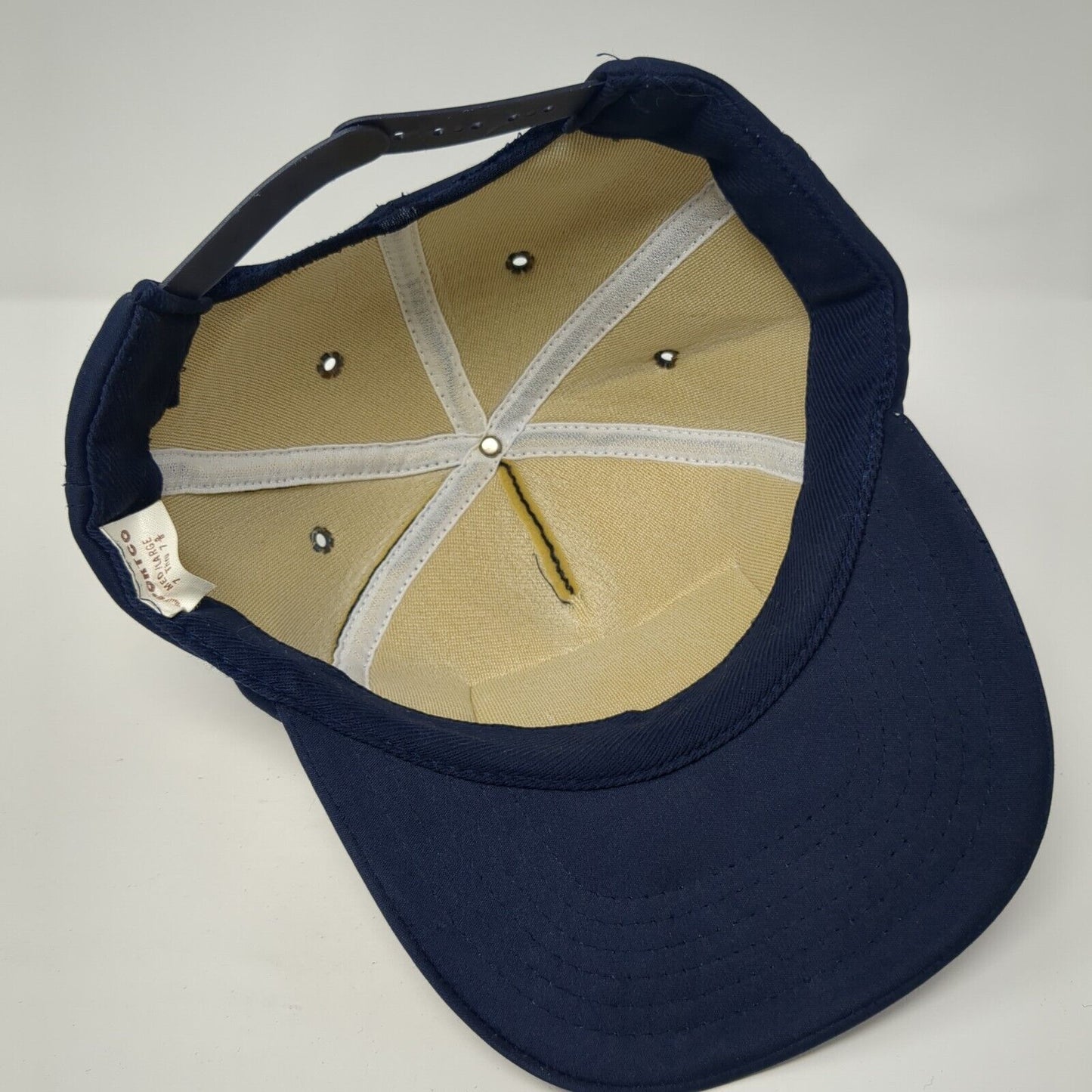 Garibaldi Ore USA Snapback Hat Blue M/L Adjustable Patch Logo 6 Panel Sportco