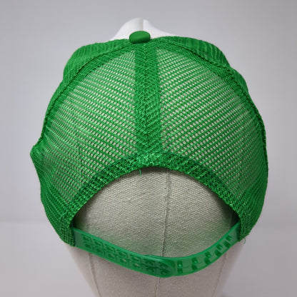 Rookie Snapback Trucker Hat Green One Size Adjustable Mesh Back 6 Panel