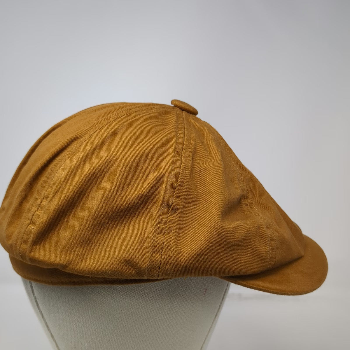 Botvela Newsboy Cap Brown 7 1/8 Cotton Twill 8 Panel Flat Cabbie Gatsby Hat