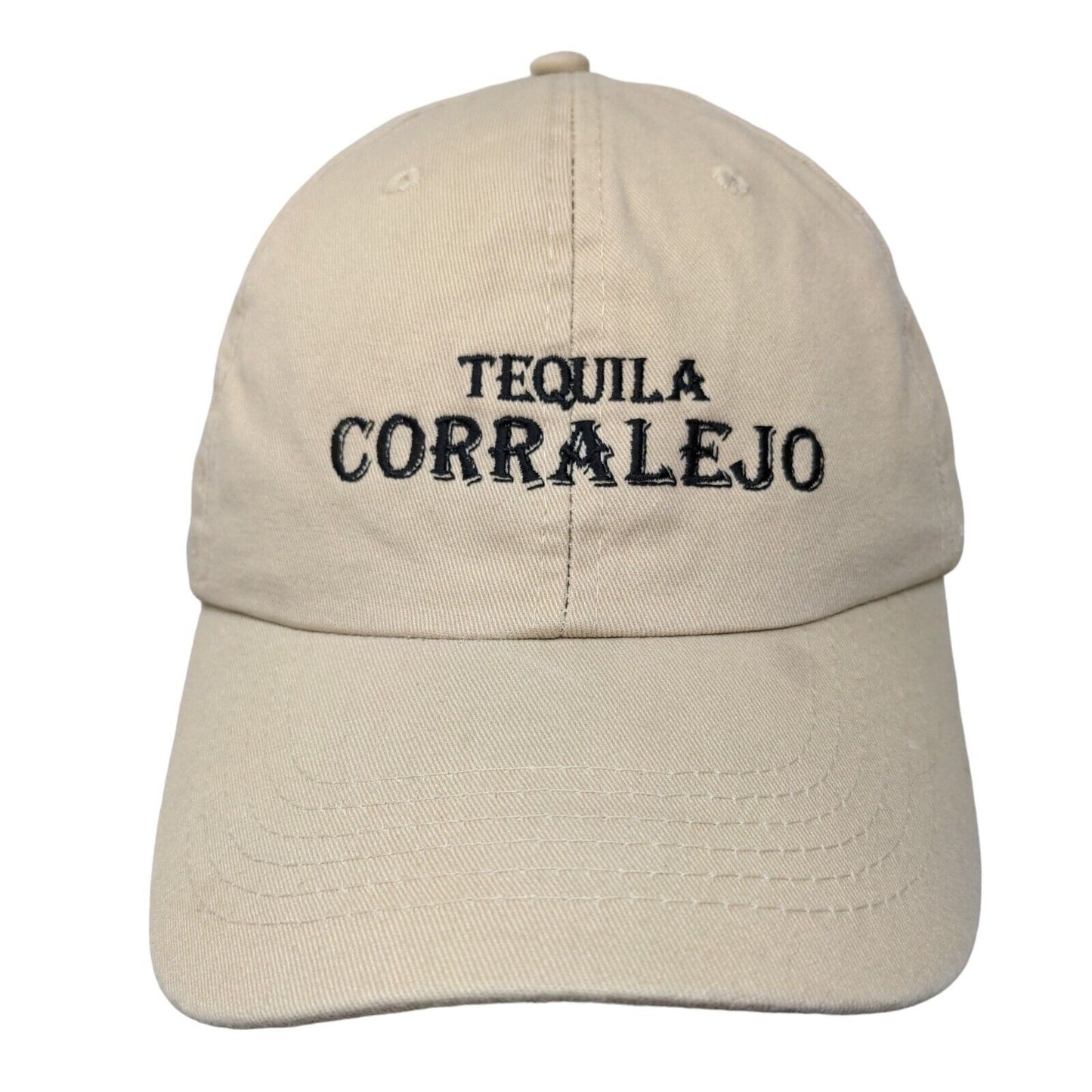 Apollo Men's Slideback Hat Tan Adjustable Tequila Corralejo Embroidered Logo