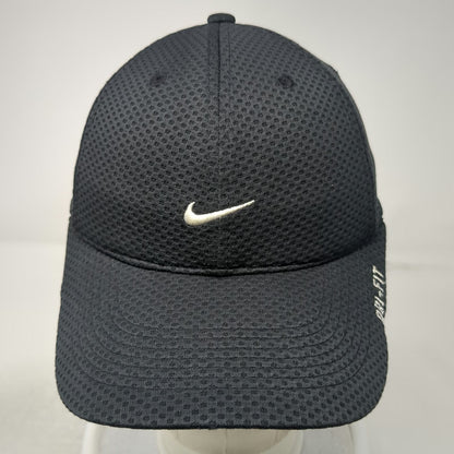 Nike Baseball Cap Black One Size Dri-FIT Mesh Tailwind Strapback Running Hat