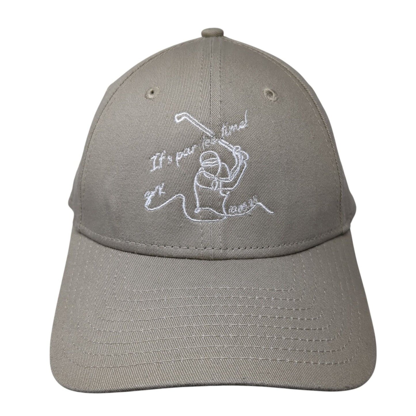 It's Par-tea Time! Strapback Hat Tan One Size Adjustable New Era 9Forty