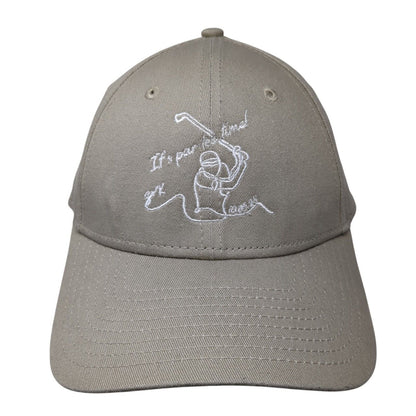 It's Par-tea Time! Strapback Hat Tan One Size Adjustable New Era 9Forty