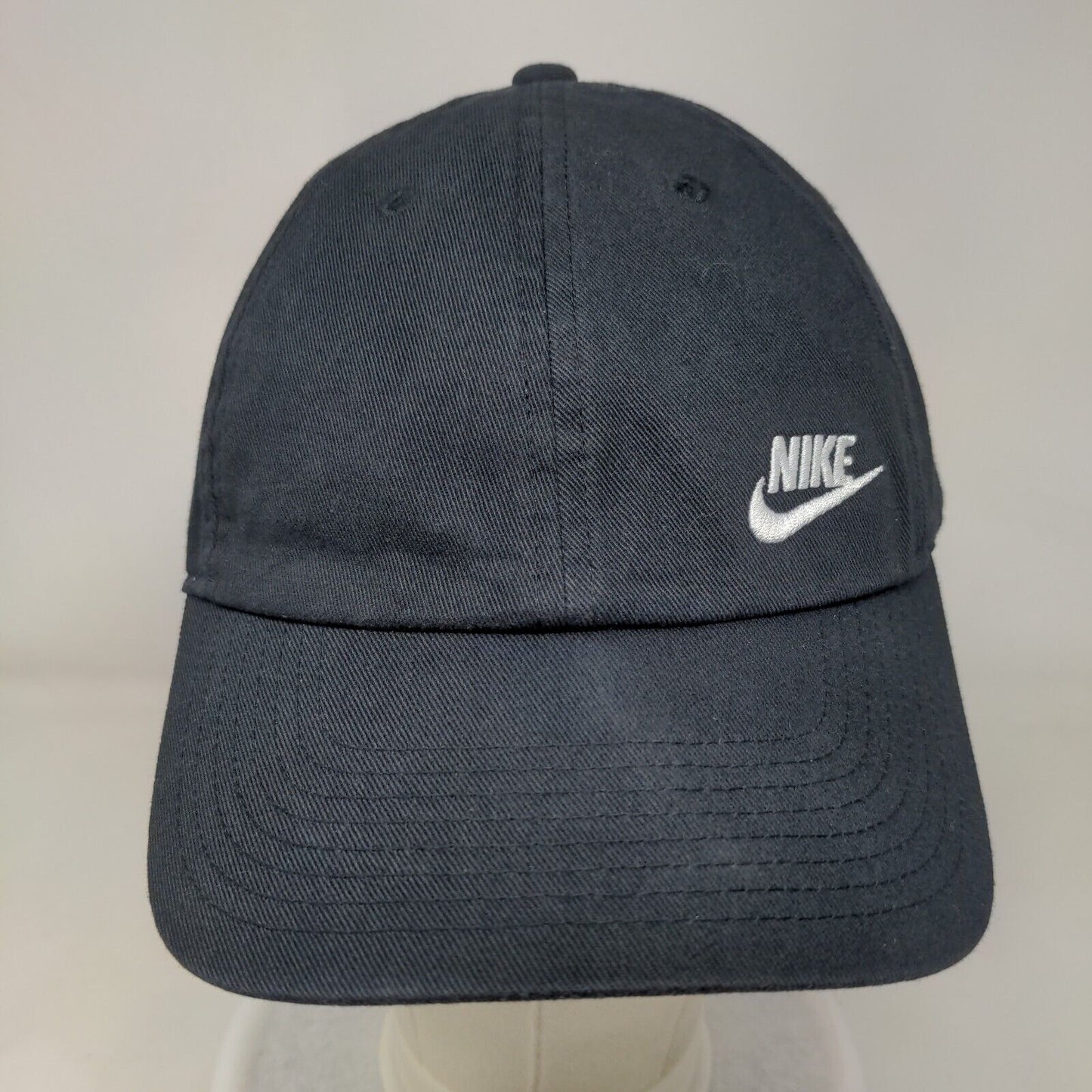 Nike Slideback Hat Black OSFM Adjustable Embroidered Swoosh Heritage86