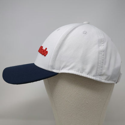 TaylorMade Baseball Cap White Blue One Size Adjustable Logo Golf Hat Polyester