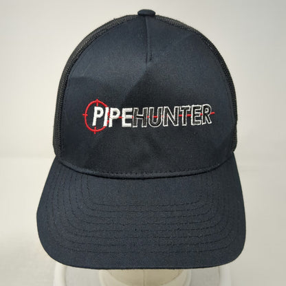 Pit Bull Pipehunter Black Trucker Hat One Size Snapback Mesh Back Embroidered
