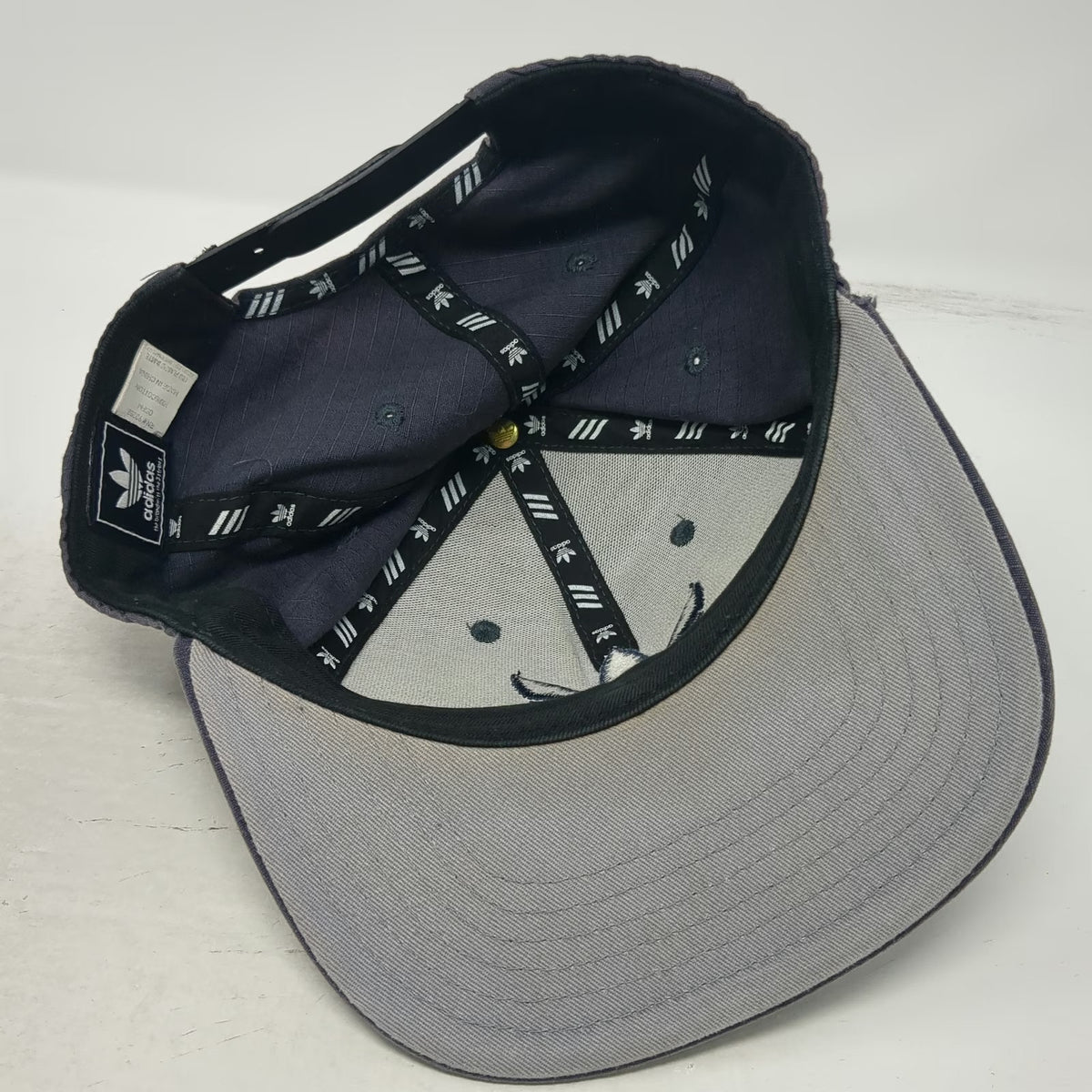 Adidas Snapback Blue One Size Hat Trefoil Logo Embroidered Adjustable OSFM