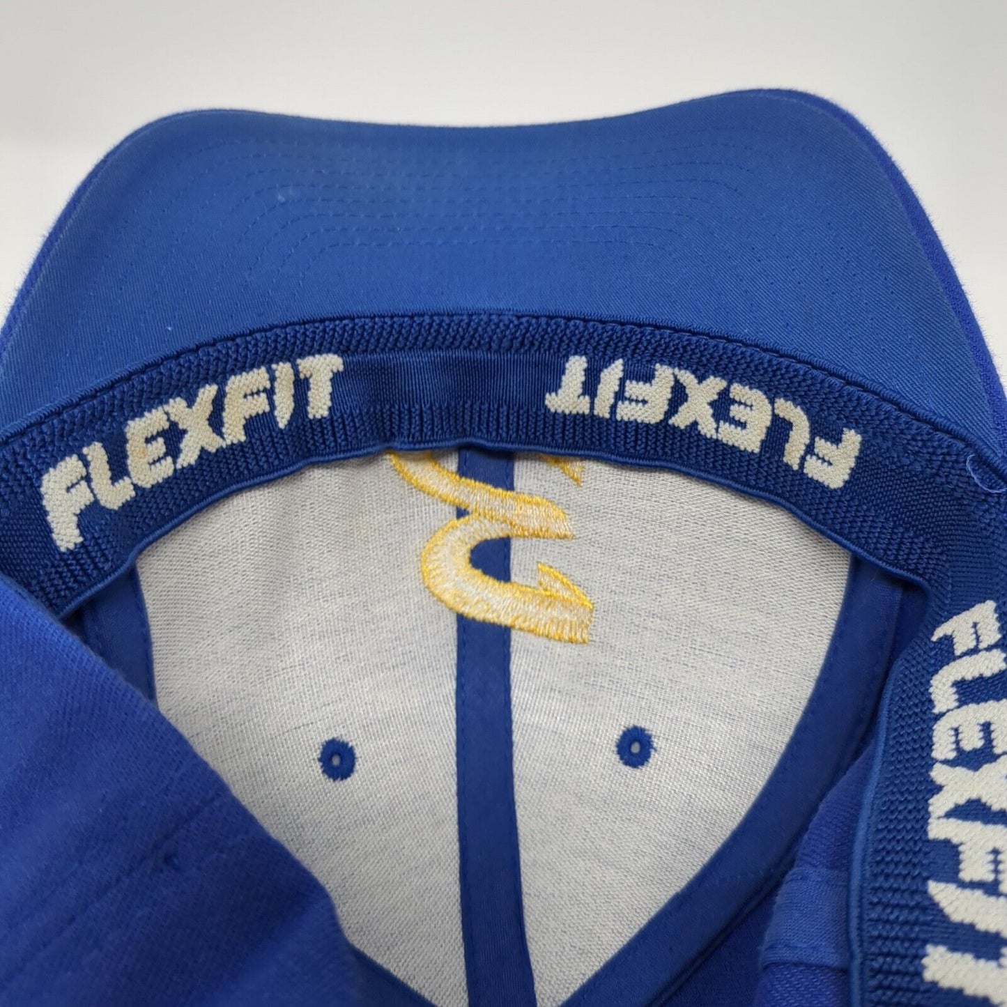 Letter E Fitted Hat Blue Large-XL Embroidered Flexfit Yupoong Solid
