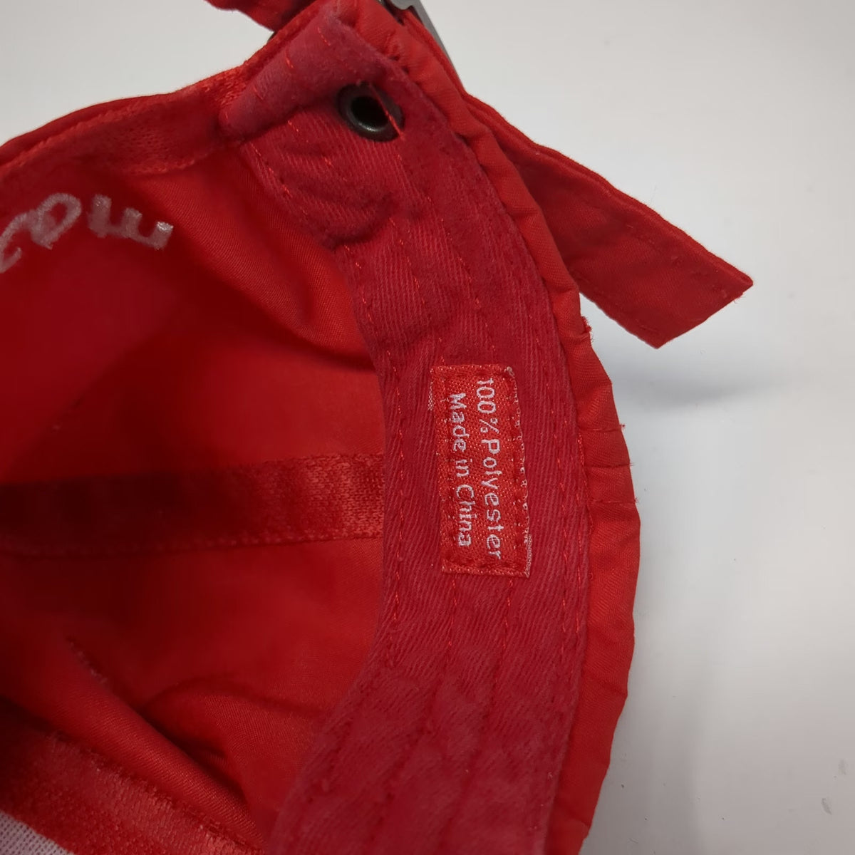 Emirates Fly Logo Baseball Cap Red One Size Adjustable Slideback Buckle Hat