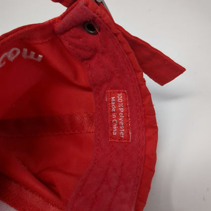 Emirates Fly Logo Baseball Cap Red One Size Adjustable Slideback Buckle Hat