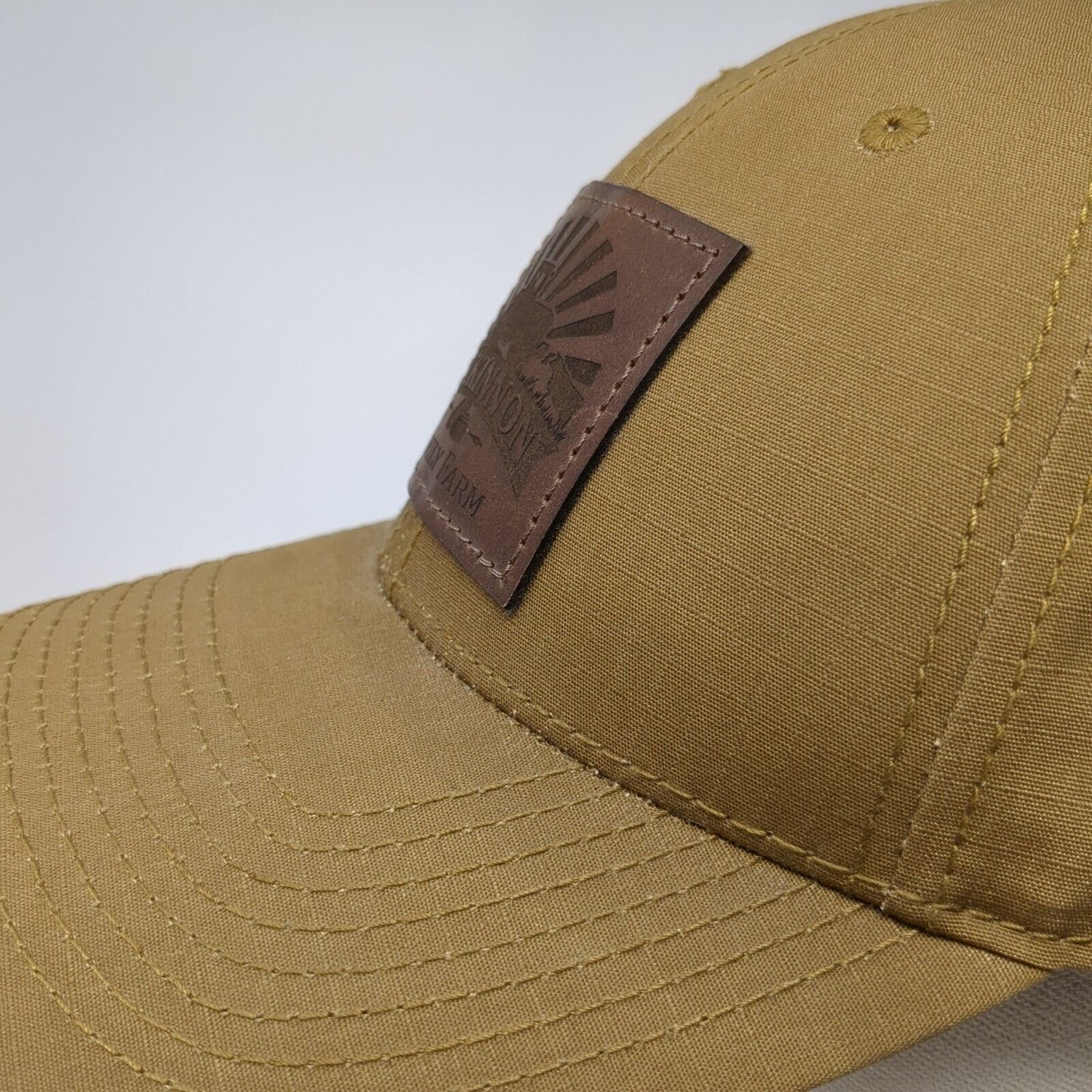 Mckinnon Family Farm Strapback Hat Brown One Size Adjustable Patch Cotton