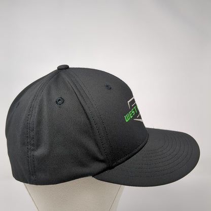 West Valley Fitted Hat Black L-XL Solid Embroidered 6 Panel Champro