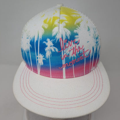 Live In The Moment Snapback Trucker Hat Multicolor One Size Mesh Back