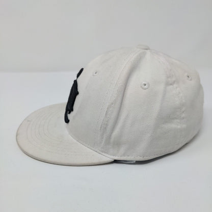 SP Southpole Boys Fitted Hat White Size 6 5/8 Embroidered 6 Panel Cotton