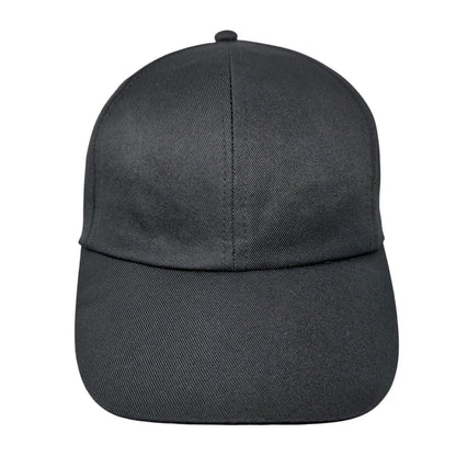 Unbranded Strapback Hat Black One Size Adjustable Blank 6 Panel Solid