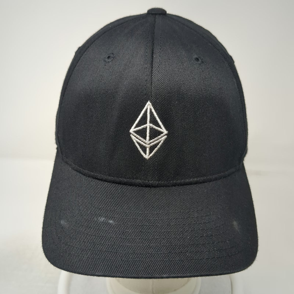 Flexfit Baseball Cap Black XL Fitted Ethereum Crypto Logo Embroidered Hat