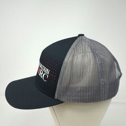 Richardson Trucker Hat Black One Size Snapback Intermountain Hytorc Red Brim