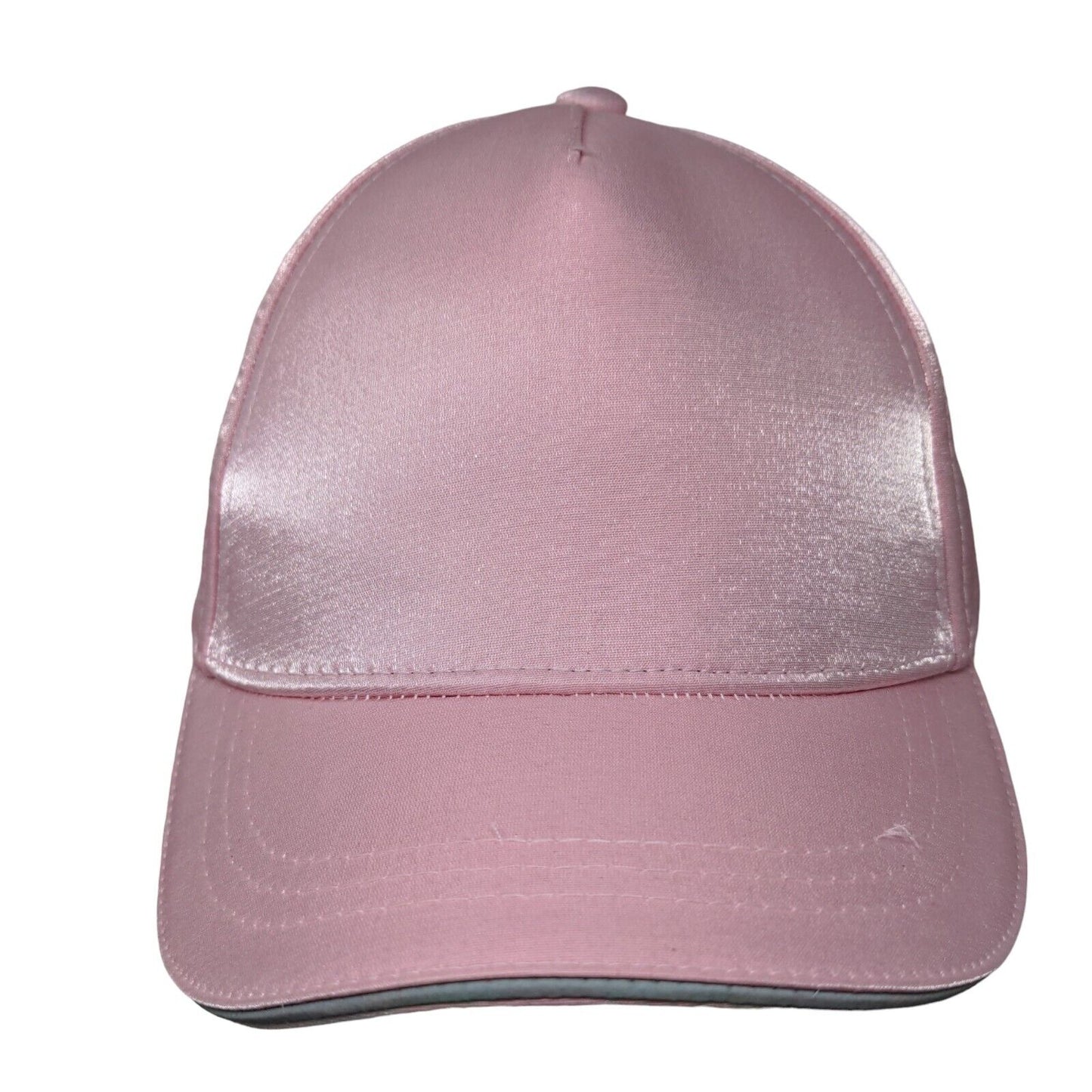 Unbranded Snapback Hat Pink One Size Satin Adjustable 5 Panel Blank