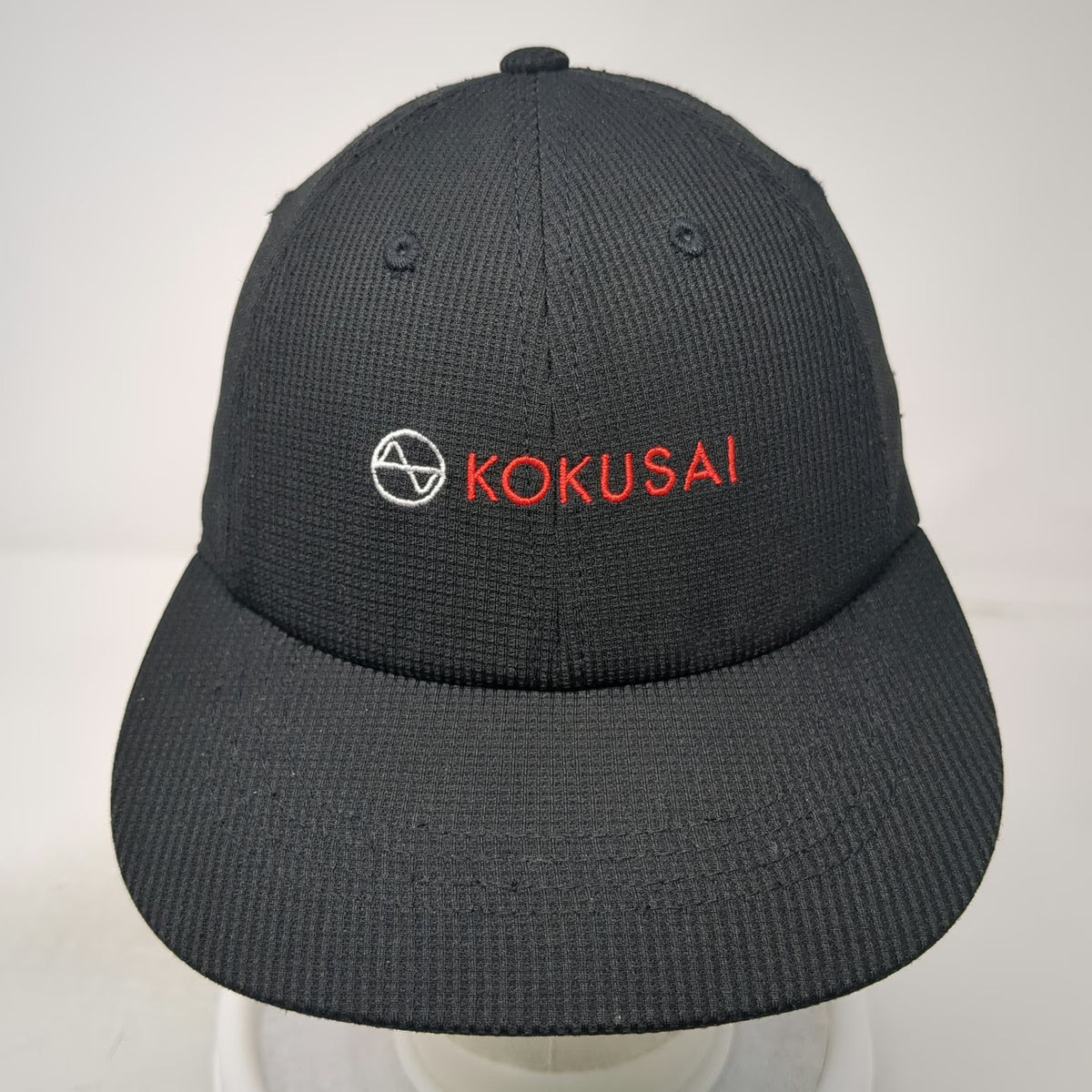 Port Authority Kokusai Black Baseball Cap One Size Strapback Thermal Logo Hat