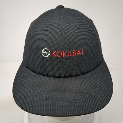 Port Authority Kokusai Black Baseball Cap One Size Strapback Thermal Logo Hat