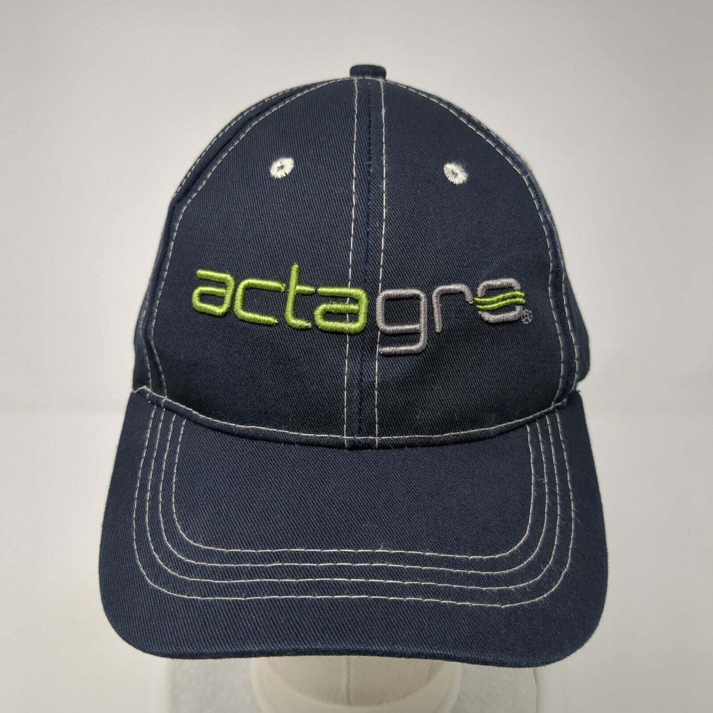 Actagro Strapback Hat Blue One Size Adjustable Embroidered 6 Panel