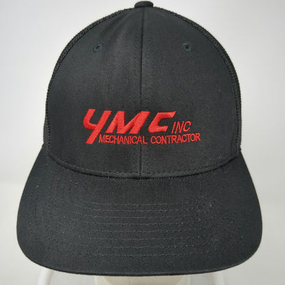 Port Authority Baseball Cap Black XL YMC Mechanical Contractor Flexfit Mesh Hat