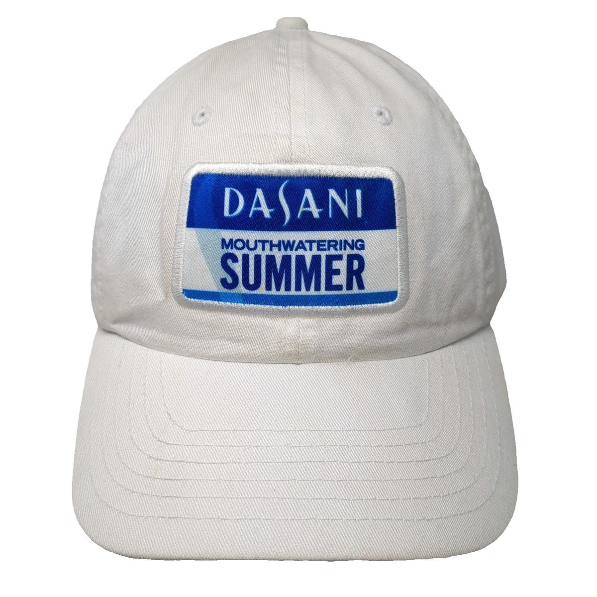Dasani Mouthwatering Summer White Baseball Cap One Size Slideback Patch Hat