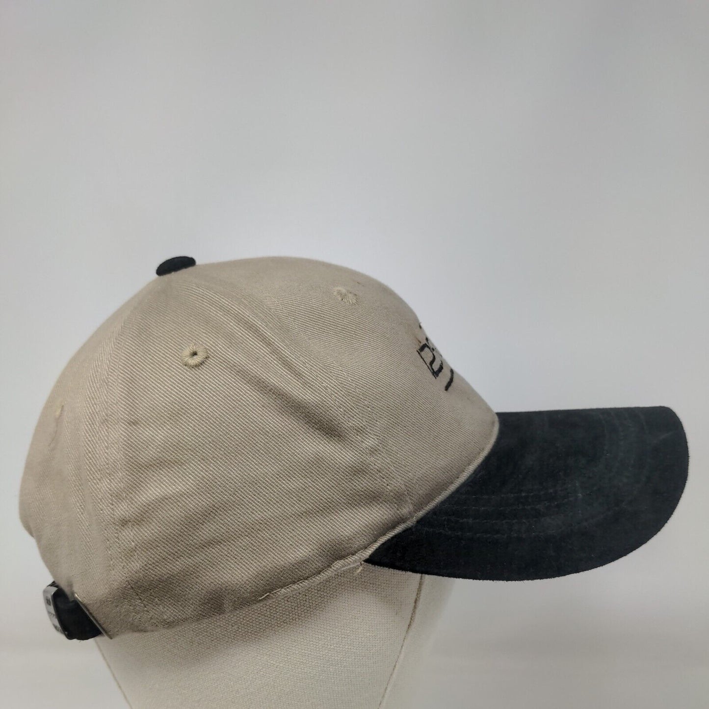 1250M Slideback Hat One Size Tan Embroidered Logo Vent Holes Port Authority