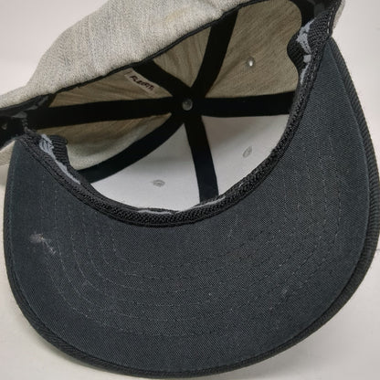 Quiksilver Baseball Cap Gray One Size Embroidered Logo Flexfit Mountain Wave Hat