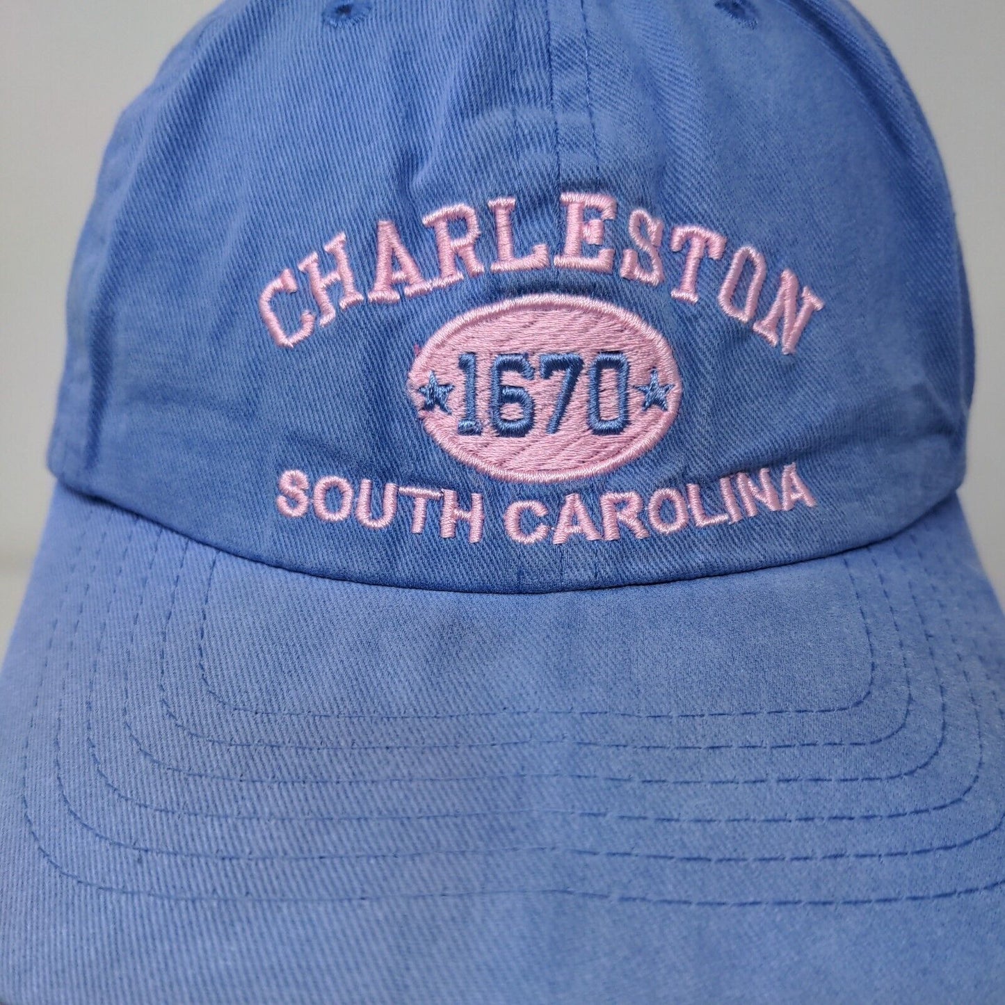Charleston South Carolina Slideback Hat Blue OS Adjustable Embroidered Jhats