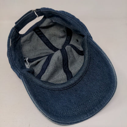 Unbranded Slideback Hat Blue One Size Adjustable 6 Panel Denim Blank