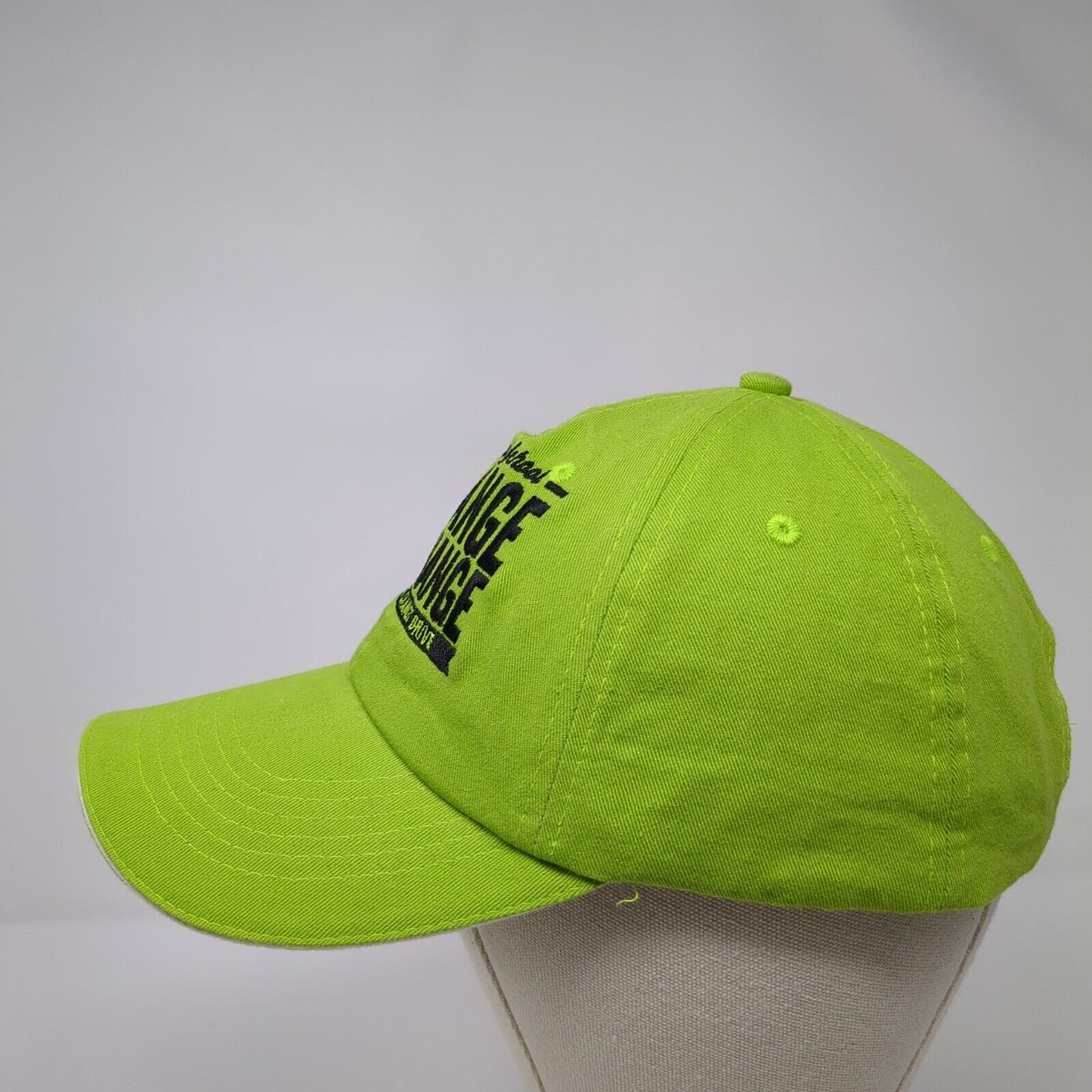 Lowell School Spare Change Drive Strapback Hat Green OSFA Embroidered