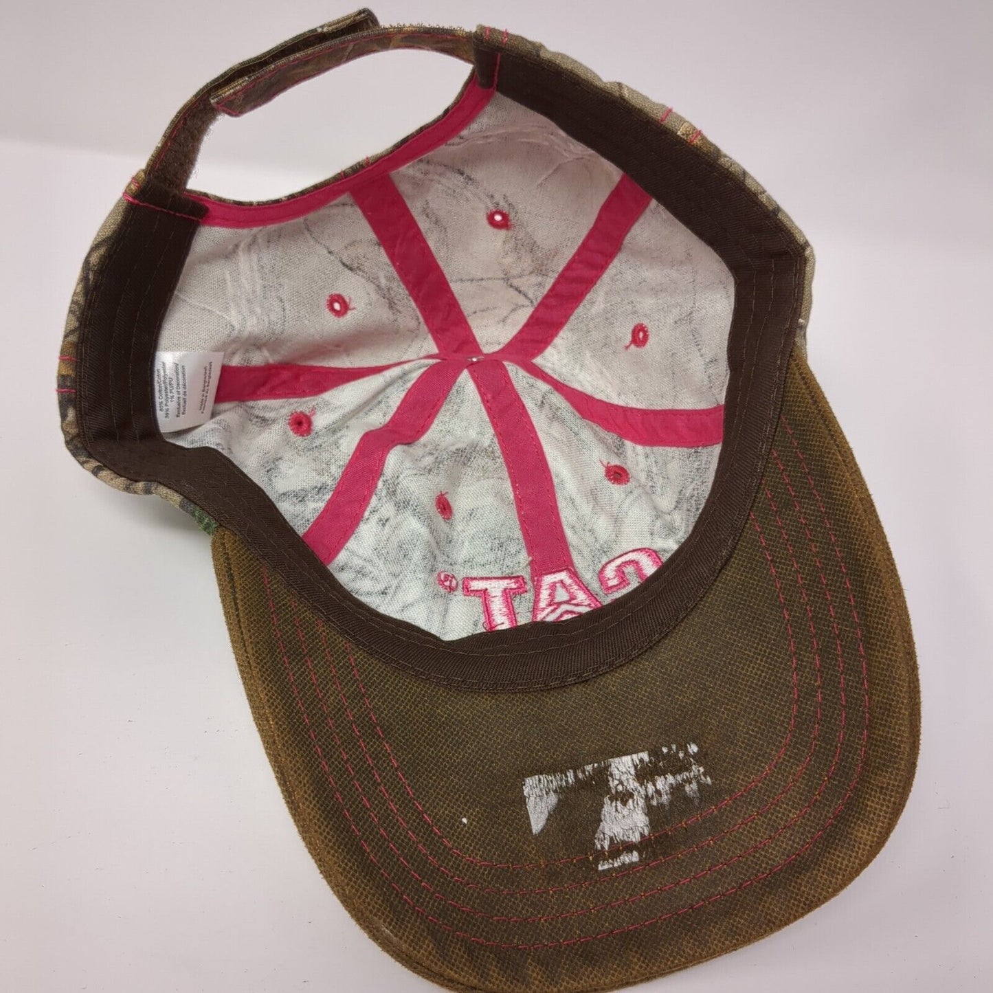 CAT Strapback Hat Camouflage One Size Adjustable Embroidered 6 Panel Realtree