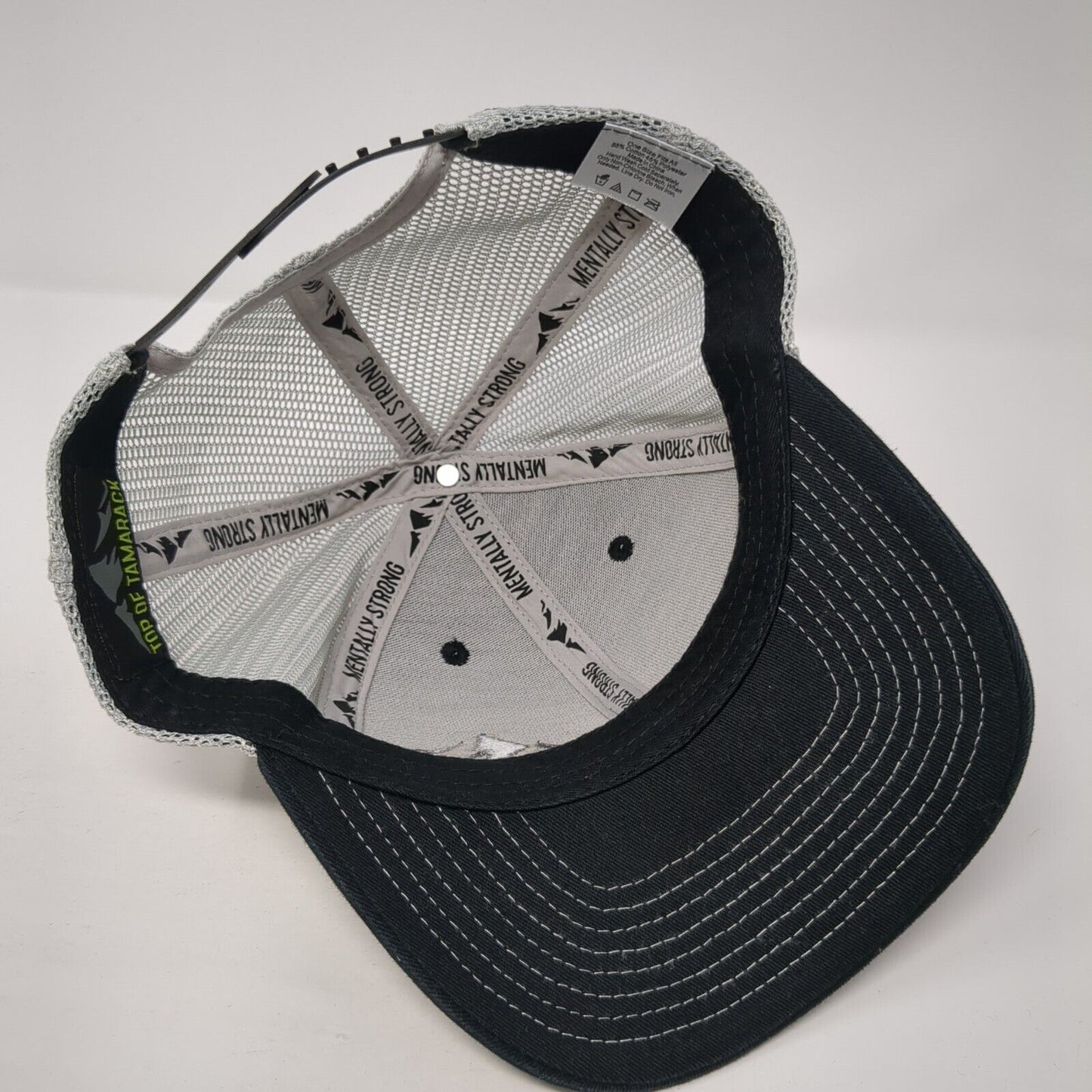 Top of Tamarack Snapback Trucker Hat Black One Size Mesh Back 6 Panel