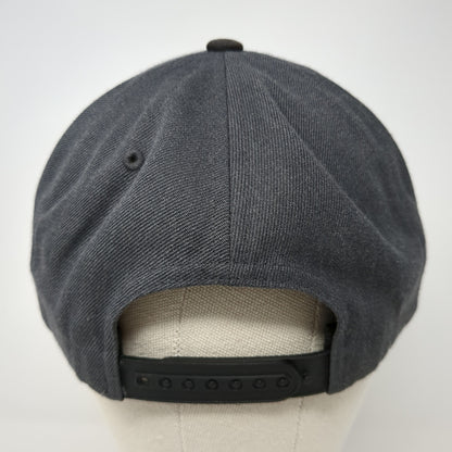 Leather Patch Logo Snapback Hat Multicolor Camo One Size Adjustable