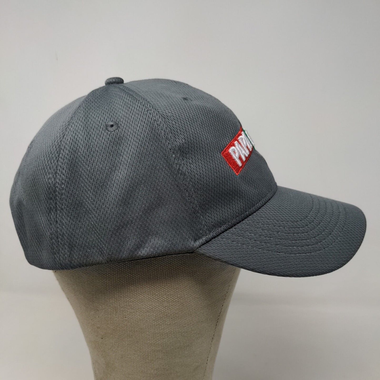 Papa John's Mens Strapback Hat Gray Adjustable Embroidered Logo Employee Uniform