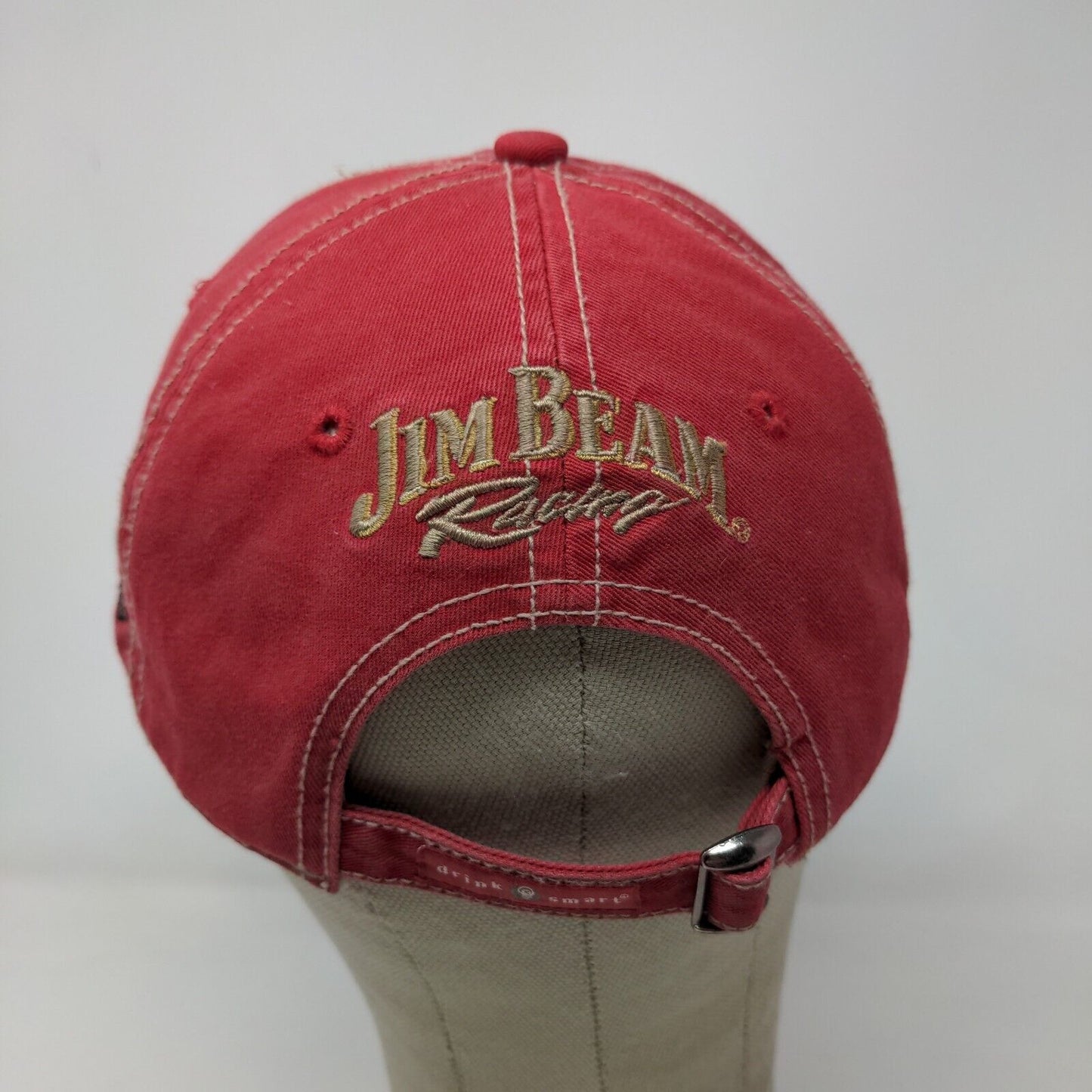 Jim Beam Racing Men's Slideback Hat Red Size OSFA Embroidered Big Logo