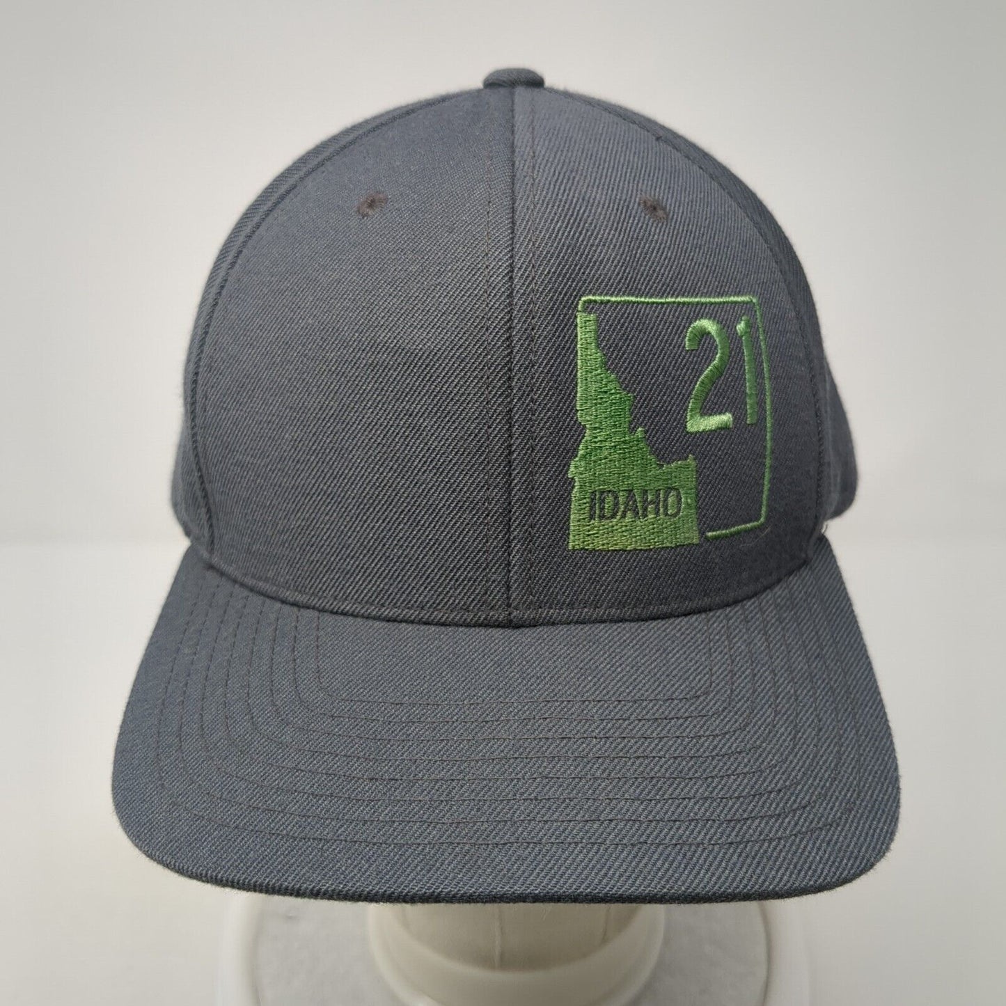 Idaho 21 Snapback Hat Gray One Size Adjustable Embroidered Yupoong
