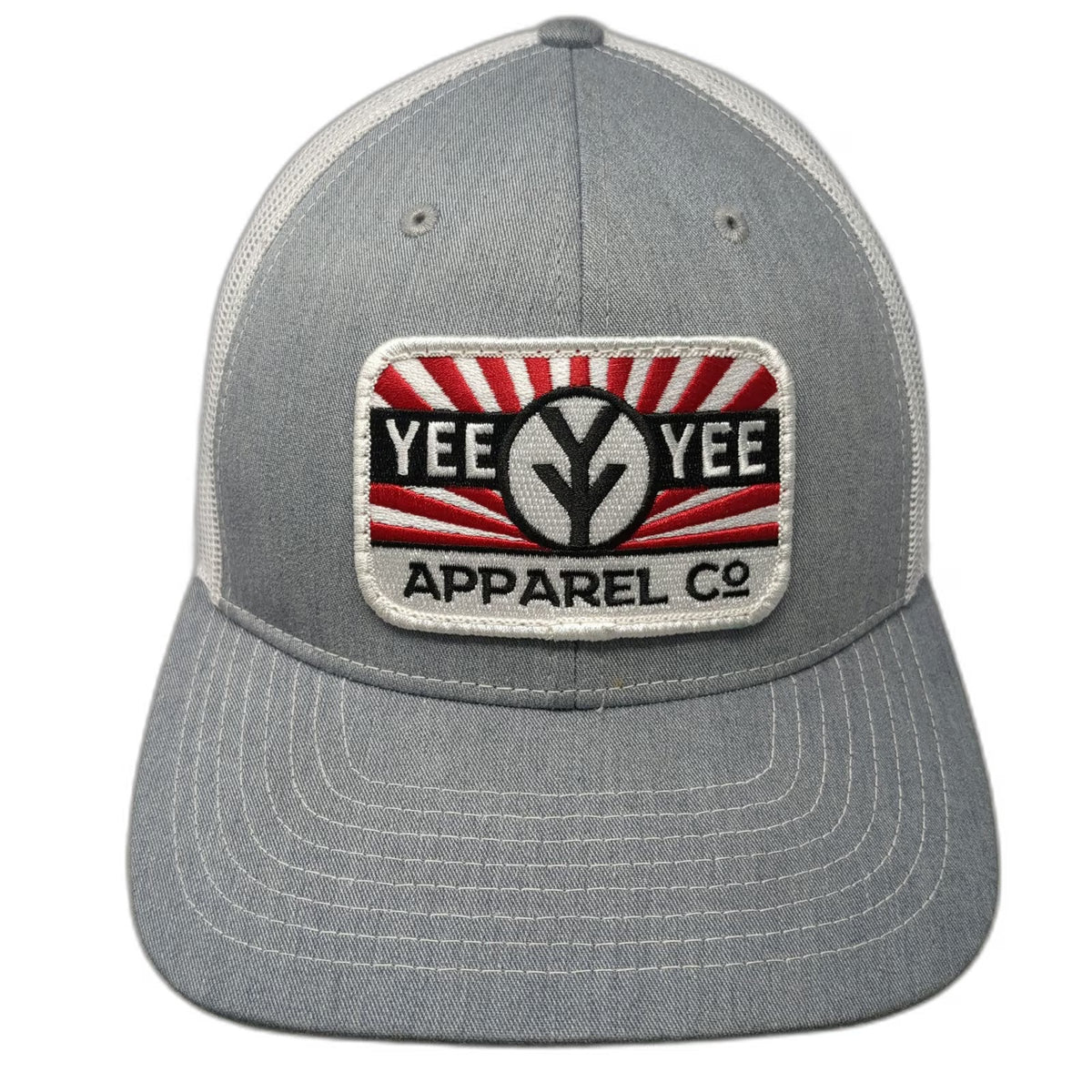 Richardson Trucker Hat Gray One Size Yee Yee Apparel Co Mesh Back Snapback Patch