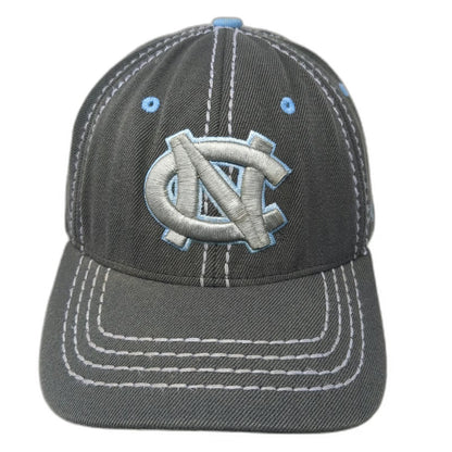 Zephyr Baseball Cap Gray L UNC Tar Heels Stretch Fit Contrast Stitching Hat