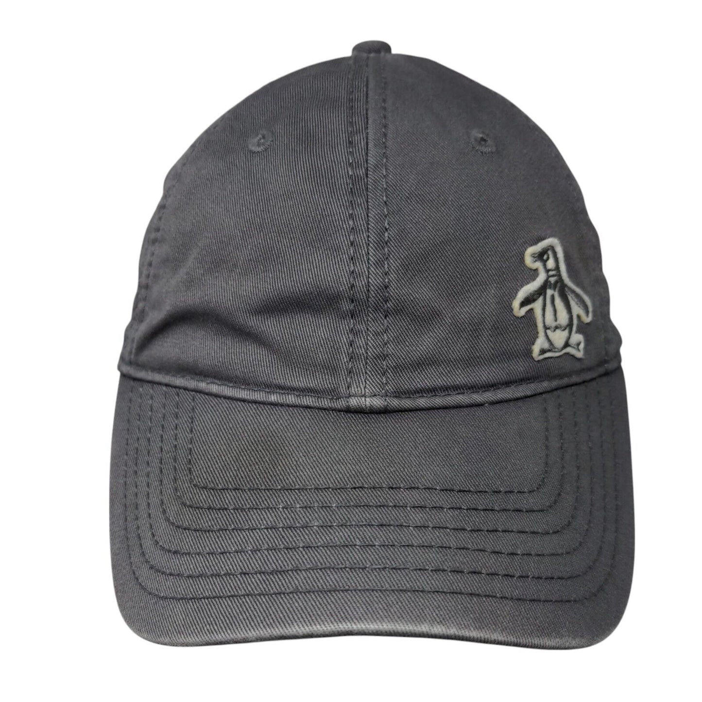 Penguin Slideback Hat Gray One Size Adjustable Embroidered 6 Panel Munsingwear