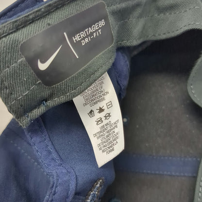 Nike Baseball Cap Blue One Size Golf Dri-Fit Heritage86 Pinstripe Slideback Hat
