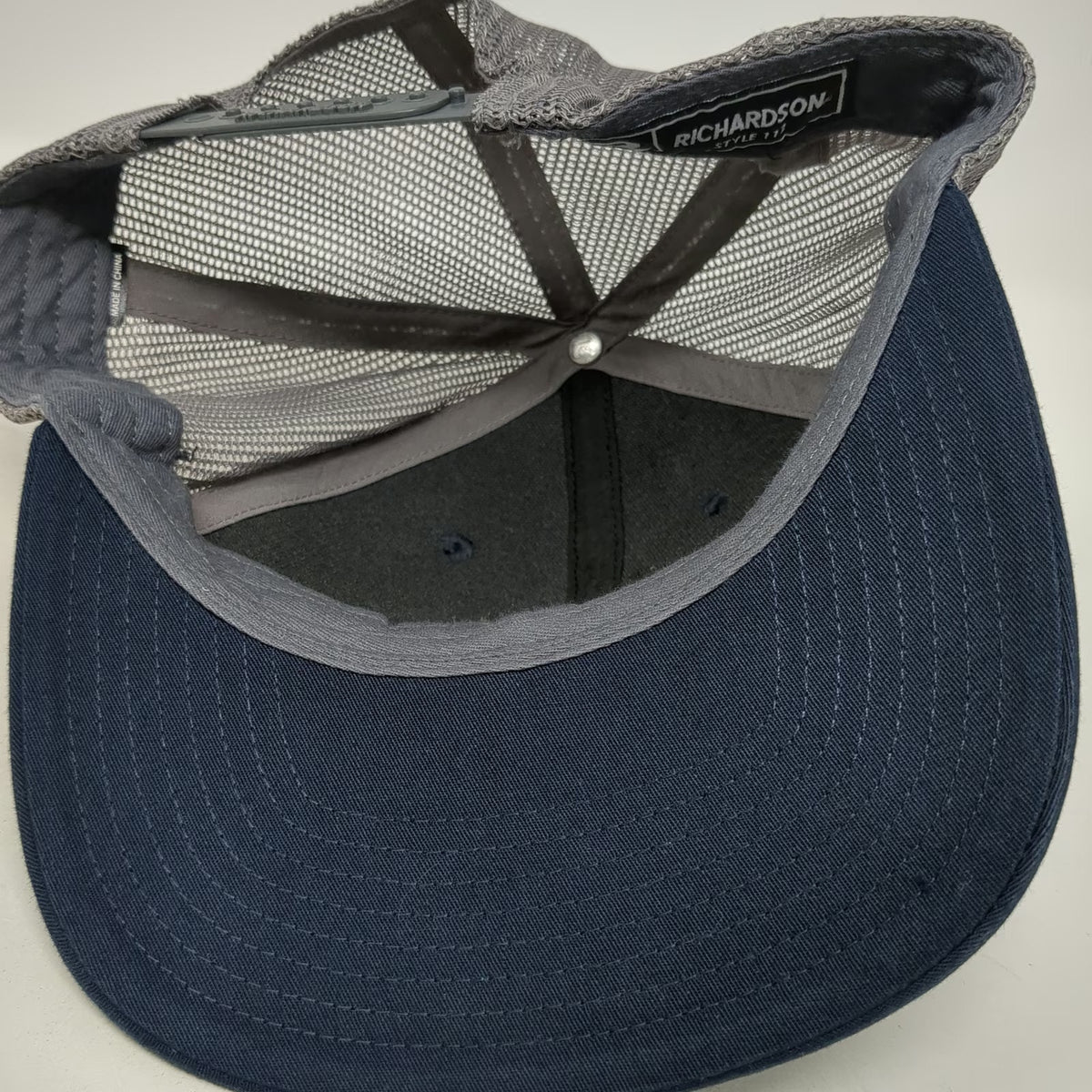 Richardson Trucker Hat Blue One Size Gray Mesh Snapback Indorama Ventures Logo