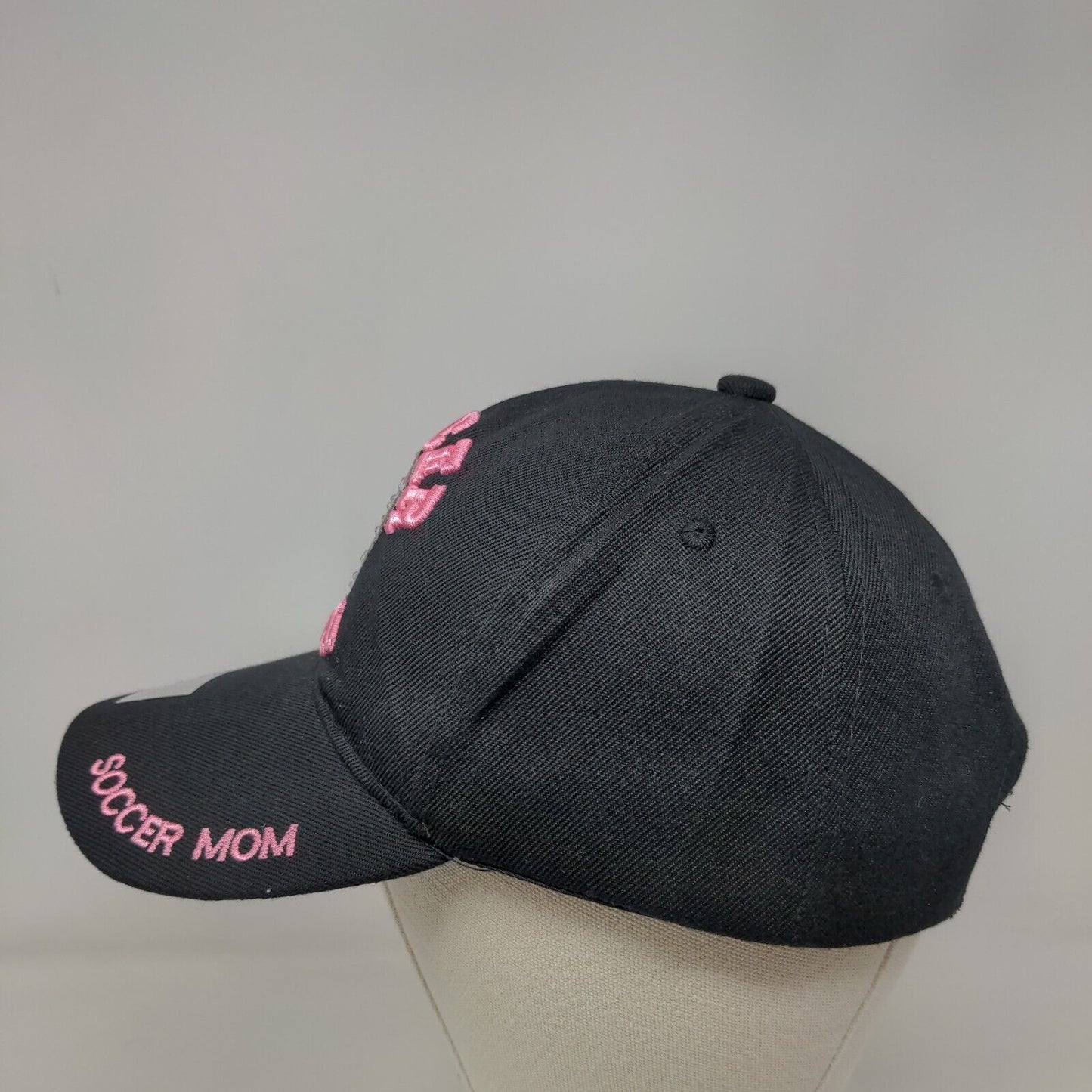 Soccer Mom Strapback Hat Black One Size Embroidered Adjustable Blackhawk