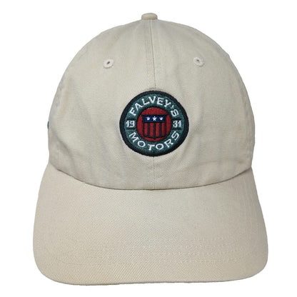Ahead Baseball Cap Beige One Size Falvey's Motors Norwich CT Patch Slideback Hat