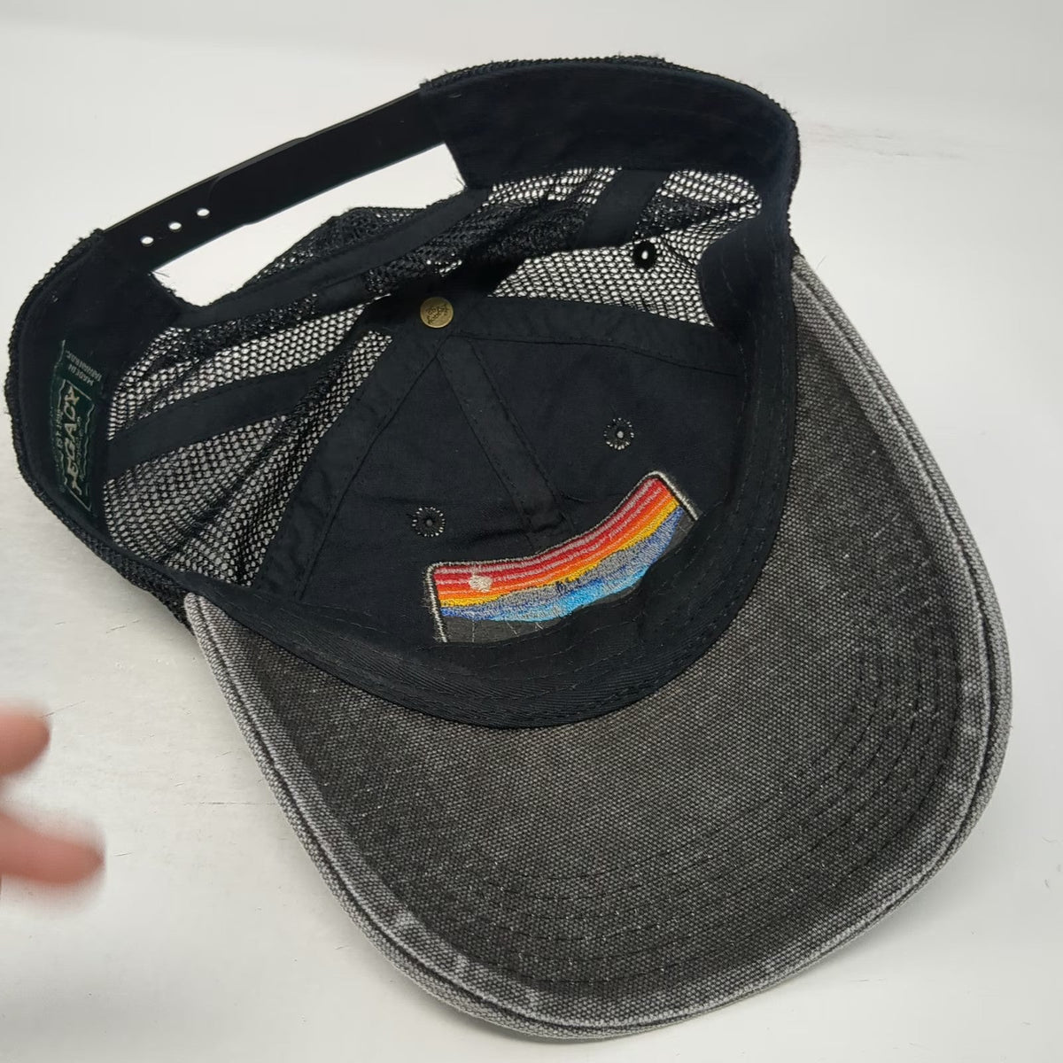 Legacy Trucker Hat Gray One Size Maine Sunset Mountain Mesh Snapback Adjustable